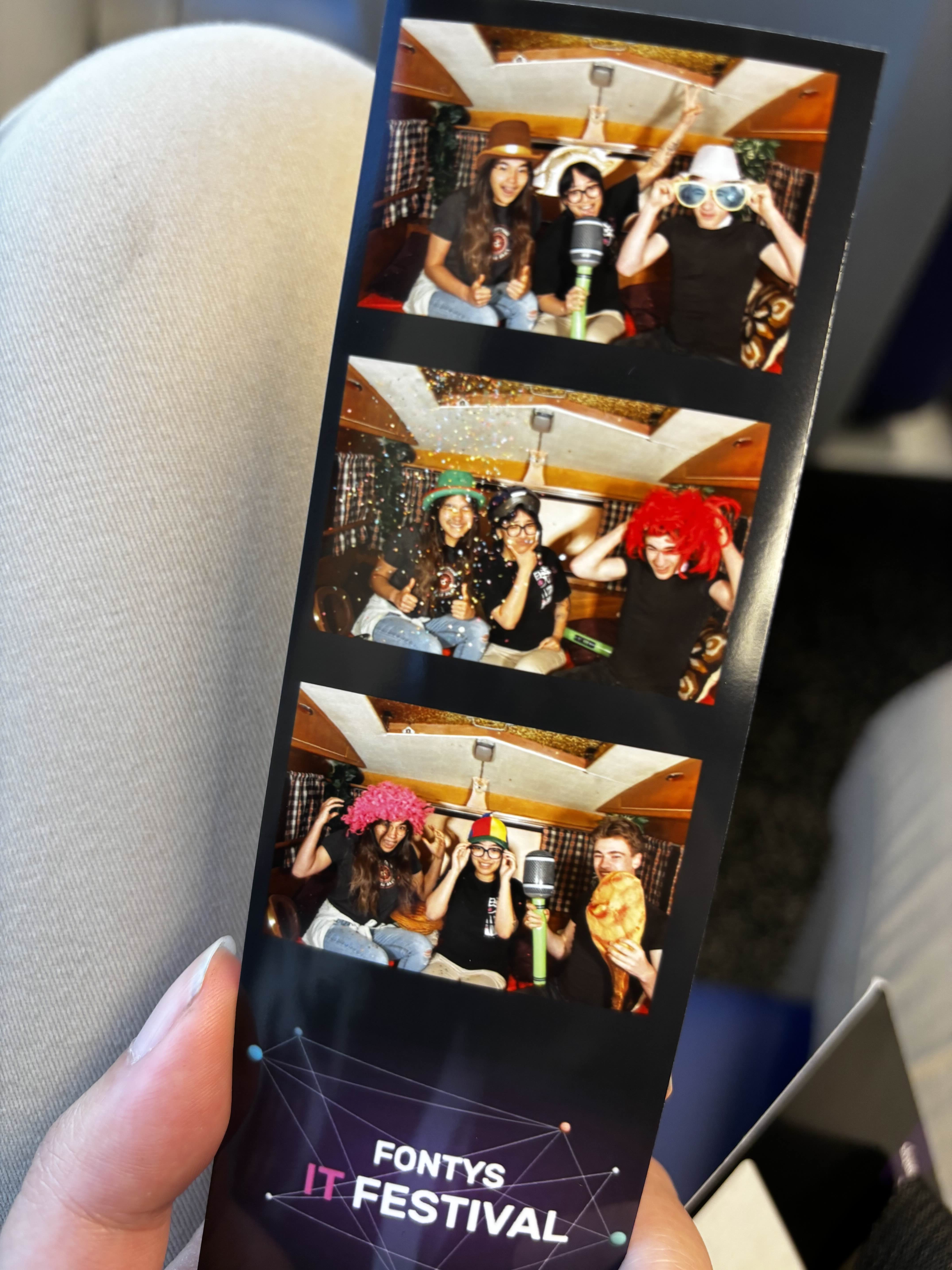 Polaroid memories with classmates